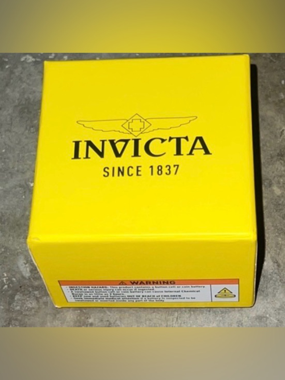 Invicta Bright Yellow Watch Box